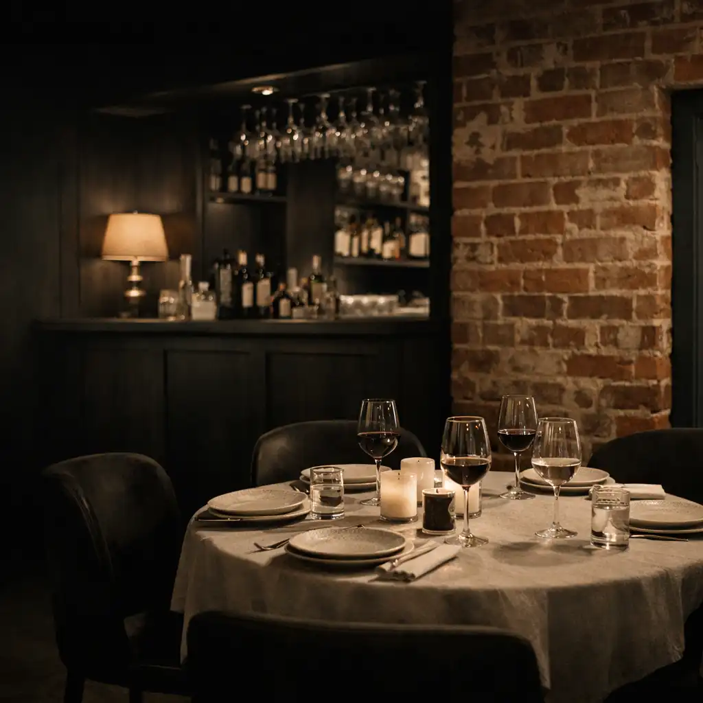 Restaurant and bar corner within the ozplayy warehouse venue