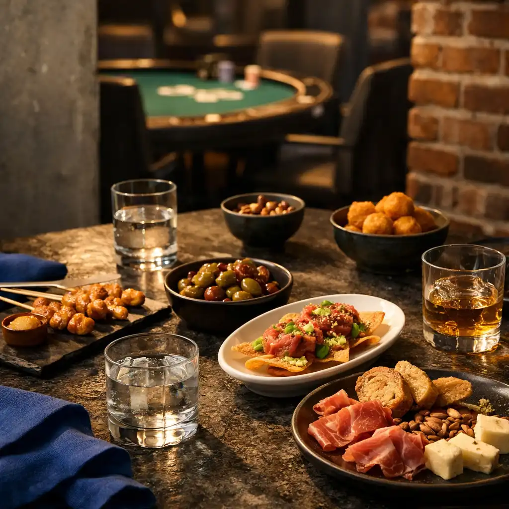 Sharing plates and drinks on a restaurant table in the ozplayy venue